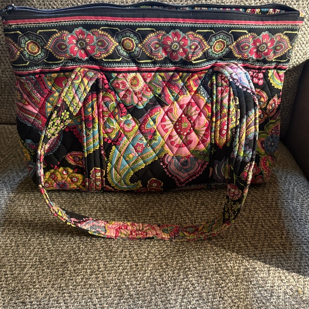 Vera Bradley Floral Quilted Tote and Pouch - Picture 7 of 8